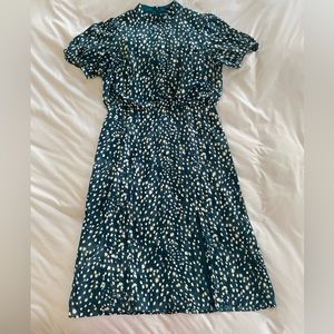 Ann Taylor Petite Short Sleeve, A-line Dress